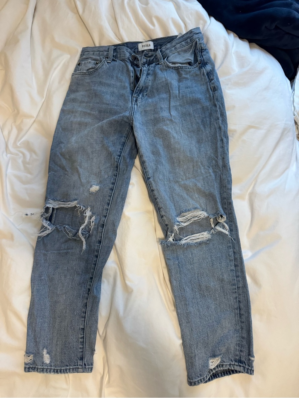 Pistola mid rise straight leg jeans, size 27